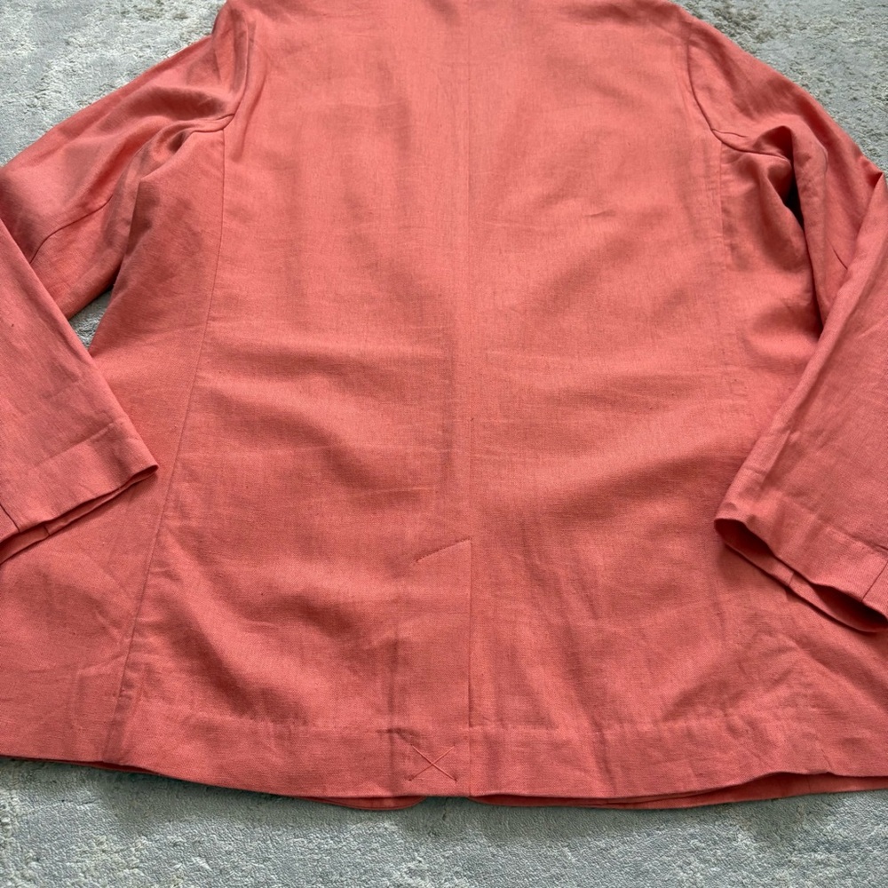 Linen Blend A New Day Women’s Coral Single Button Blazer With Pockets Size Large - Picture 12 of 13